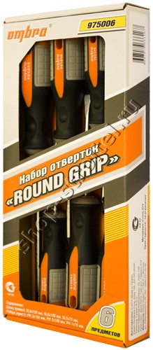 Увеличенная фотография Набор отверток OMBRA ROUND GRIP 6 пр. 975006